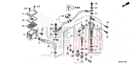 MAITRE-CYLINDRE FREIN AR. (CBR600RR) CBR600RRC de 2012